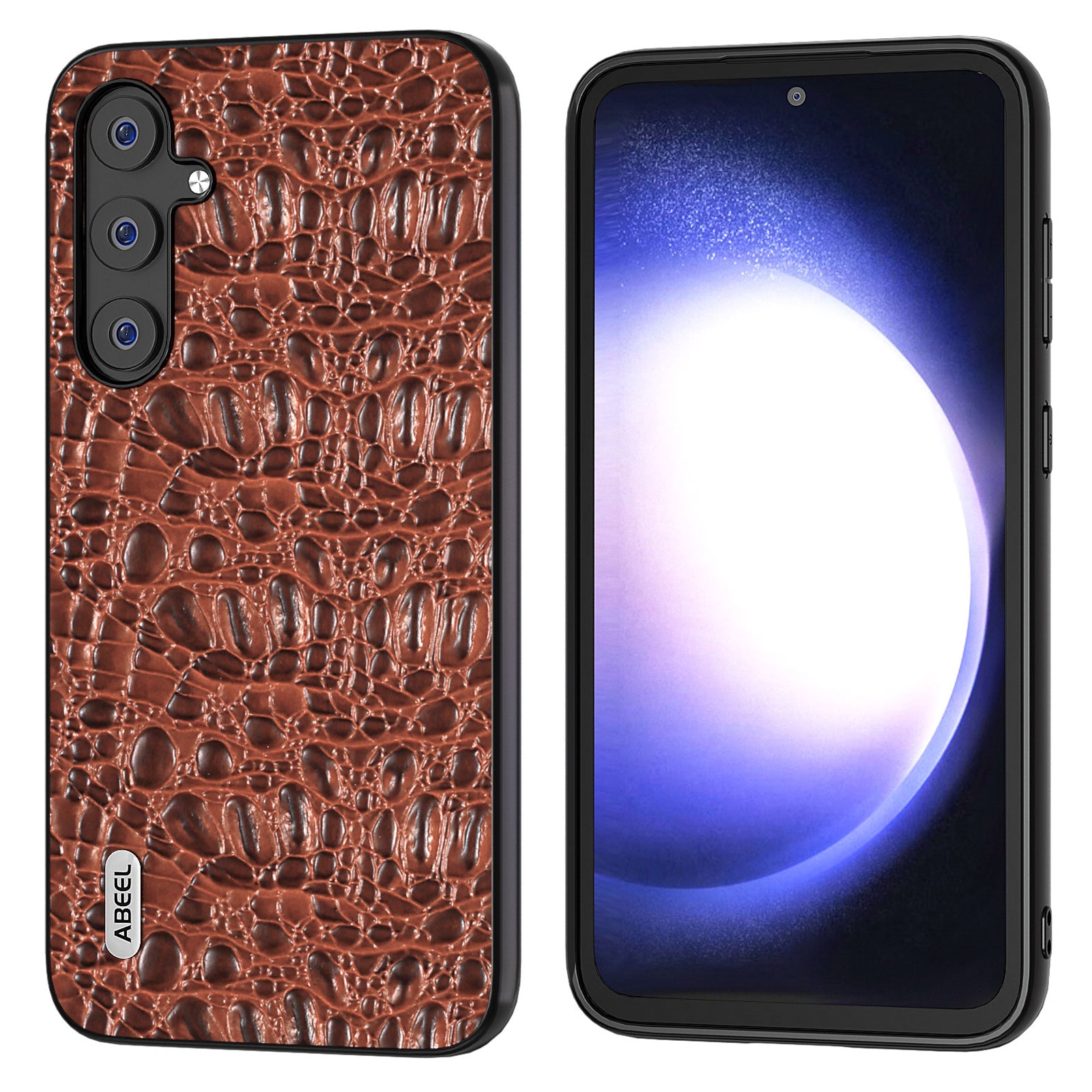ABEEL For Samsung Galaxy S23 FE Genuine Cow Leather Coated PC TPU Anti-scratch Cover Canopy Texture Phone Case ABEEL For Samsung Galaxy S23 FE Genuine Cow Leather Coated PC TPU Anti-scratch Cover Canopy Texture Phone Case